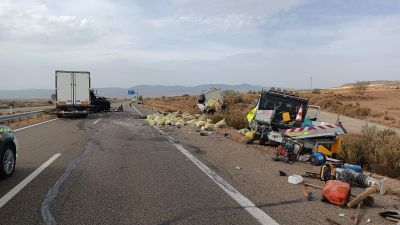 Estado en el que ha quedado la vía tras el atropello. / Guardia Civil