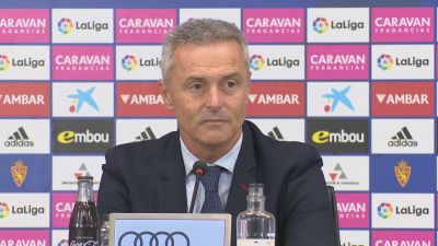 Fran Escriba en su presentación como entrenador. Foto: Aragón Deporte