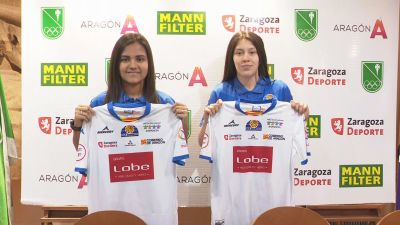 Imagen de la presentación de las dos jugadoras.