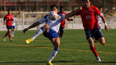 Giuliano Simeone durante el encuentro de este domingo. Foto: Twitter Real Zaragoza.
