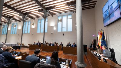 Pleno celebrado este lunes en la DPZ. / Diputación de Zaragoza