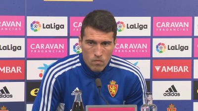 Alberto Zapater, durante la rueda de prensa. Foto: Aragón Deporte.