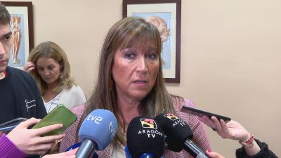 Sira Repollés durante su comparecencia ante los medios de comunicación este martes.