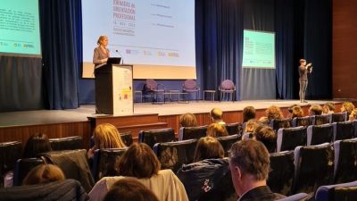 Marta Gastón durante la inauguración de la las XVII Jornadas Aragonesas de Orientación. / DGA