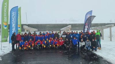 Una imagen de la inauguración del circuito de rollerski en Candanchú.