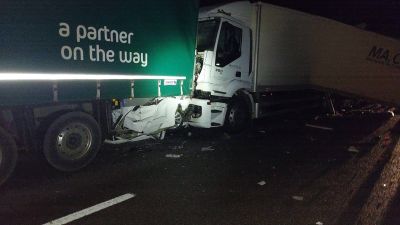 Imagen del siniestro en la AP-2. / Guardia Civil