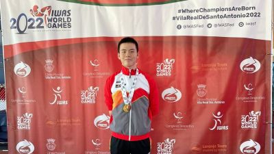 Jian Wang Escanilla posa con uno de los oros conseguidos en los IWAS World Games.