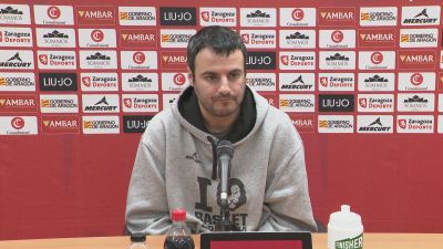 Carlos Cantero en rueda de prensa. Foto: Aragón Deporte