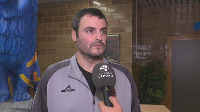 Carlos Cantero hablando para Aragón Deporte
