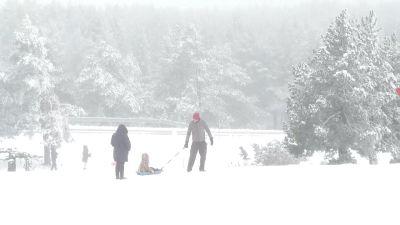 Nieve en la zona de Valdelinares, en Teruel./ CARTV.
