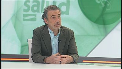 El director general de Salud Pública, Francisco Javier Falo, este lunes en el plató de Buenos Días Aragón.