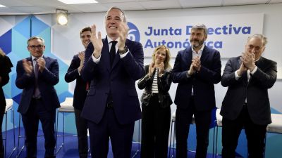 Azcón ha anunciado que será candidato a la presidente del Gobierno de Aragón en la Junta Directiva del partido en Aragón. / Fabián Simón / Europa Press.