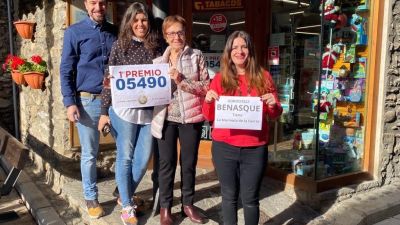 El estanco de Benasque ha vendido parte del Gordo.