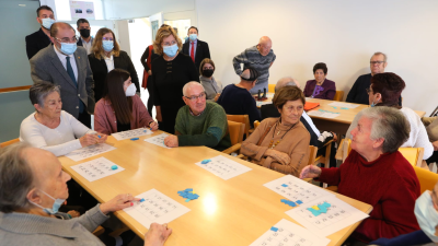 Javier Lambán ha visitado este miércoles la residencia Elías Martínez, en Zaragoza. / Gobierno de Aragón