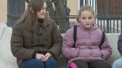 Raisa Kopylova y su hija, dos de las ucranianas que viven en Aragón.