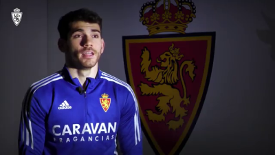 Miguel Puche, durante la entrevista difundida por el Real Zaragoza este viernes.