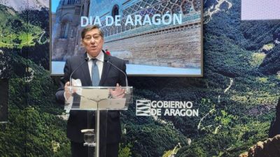 Arturo Aliaga ha participado este viernes en el día de Aragón en Fitur. / Gobierno de Aragón