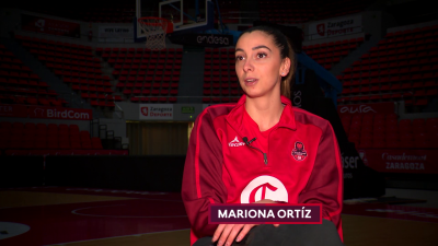 Mariona Ortiz, en un instante de su charla con Aragón Deporte.