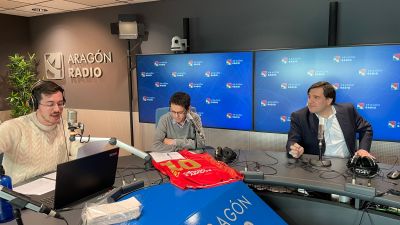 Reynaldo Benito, en los estudios de Aragón Radio este miércoles.