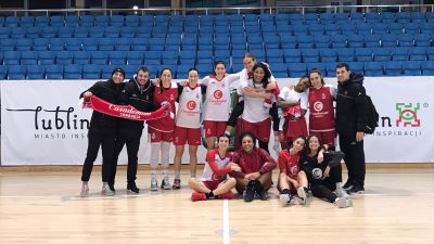 Las jugadoras de Casademont Zaragoza en Lublin.