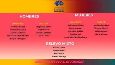 Lista de la convocatoria. Foto: RFEA