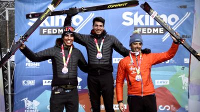 Imagen del podio de la prueba masculina de Sprint.