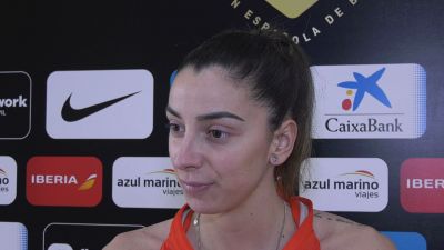 Mariona Ortiz durante la entrevista.