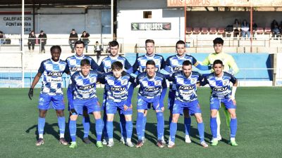 Formación inicial del Tamarite en un partido de este curso. Foto: CD Tamarite