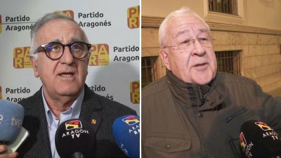 El presidente del PAR, Clemente Sánchez-Garnica (izq), y el expresidente de la formación José Ángel Biel (dcha).