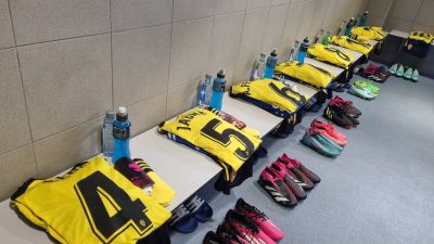 Imagen del vestuario del Real Zaragoza.