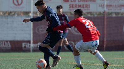 Lance del partido SD Huesca B - Cariñena. Foto: SD Huesca