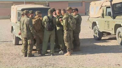 55 militares ucranianos reciben formación en el uso de los tanques Leopard en Zaragoza.
