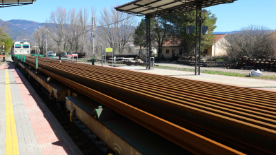 El Gobierno español ha impulsado las obras de renovación y mejora integral de la línea ferroviaria entre Zaragoza y Canfranc. / Gobierno de Aragón