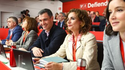 Pedro Sánchez, presidente del Gobierno y secretario general del PSOE, en el Comité Federal de este sábado. / PSOE