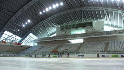 Imagen del pabellón de hockey hielo.