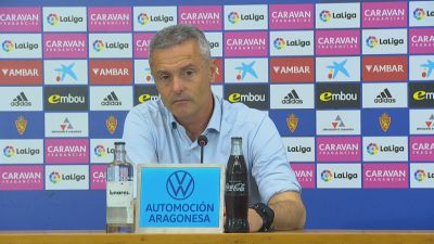 Fran Escribá, durante la rueda de prensa. Foto: Aragón Deporte