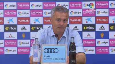 Fran Escribá, en su comparecencia tras el duelo ante el Granada.