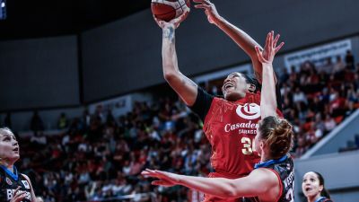 Gatling, en una acción del partido. Foto: Casademont Zaragoza
