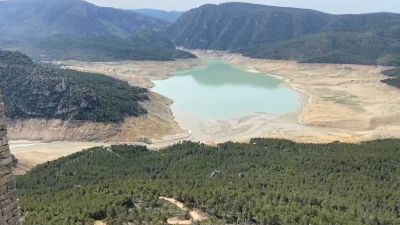 Imagen del embalse de Canalles (Huesca), este lunes.