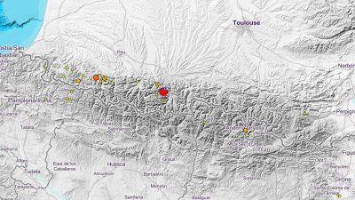 Mapa de visualización de terremotos del Instituto Geográfico Nacional. / Mitma