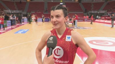 Carmen Grande ha atendido a Aragón Deporte al término del encuentro.