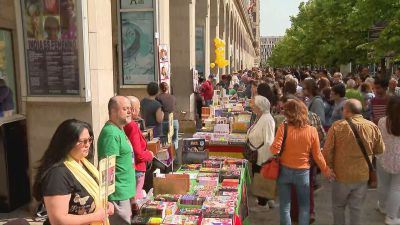 Celebración del Día del Libro en el Paseo de la Independencia de Zaragoza