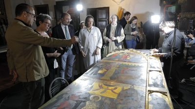 El retablo que Jaume Serra pintó en 1384. / Gobierno de Aragón