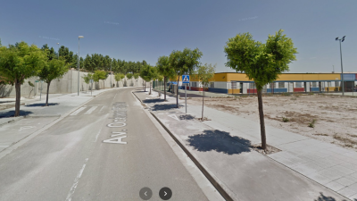 Entorno del colegio Odón de Buen, en Zuera (Zaragoza). / Google Maps