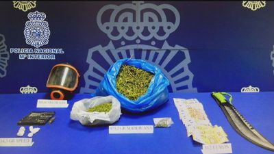 Material incautado en los registros domiciliarios. / Policía Nacional
