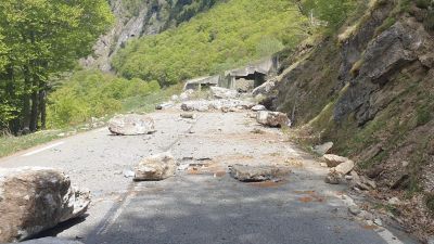 Estado de la carretera del puerto de Portalet en la parte francesa. / Departamento de los Pirineos Atlánticos.