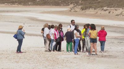 Participantes en la ruta 'Los caminos de la sal' de la DPZ.