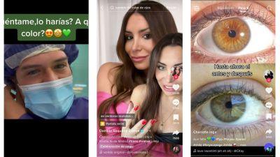 Tres perfiles con miles de seguidores en TikTok muestran su cambio de color de iris.