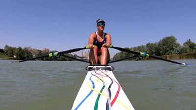 Esther Briz durante una prueba.