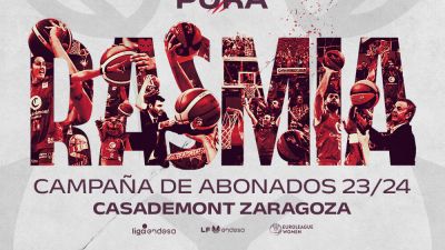 Cartel de la campaña de abonados. Foto: Casademont Zaragoza